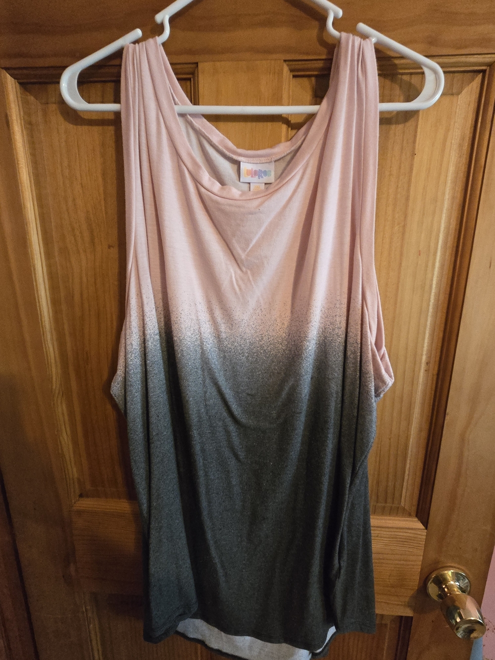 LuLaRoe Pink to Gray Ombre Sleeveless Tank